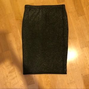 Gray, sparkle fitted pencil skirt